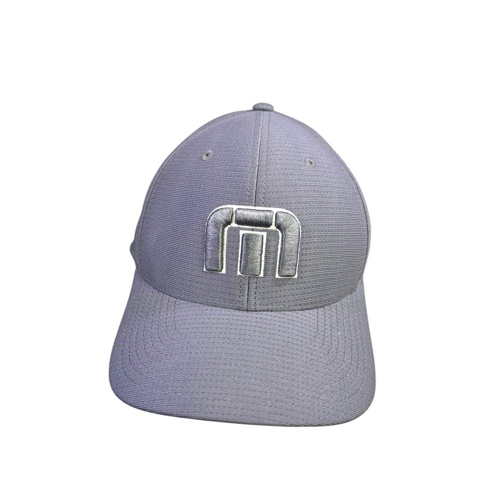 Travis Mathew Hat Cap Fitted M/L Gray Flexfit Golf Embroidered TPC San Antonio
